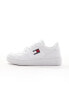 Tommy Jeans retro basket trainers in white