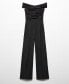 Фото #7 товара Women's Gathered Detail Off-The-Shoulder Jumpsuit