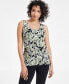 Фото #3 товара Women's Printed Reversible Scoop-Neck Tank Top