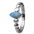 Фото #1 товара Кольцо Skagen Jrsi005Ss6 из стали, с циферблатом серебристого и синего цвета, диаметром 13мм.