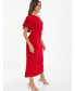 Фото #2 товара Women's One-Shoulder Frill Sleeve Dress