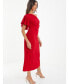 ფოტო #2 პროდუქტის Women's One-Shoulder Frill Sleeve Dress