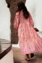 Фото #4 товара Ярусное платье с принтом ZARA