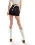 Фото #8 товара Miss Selfridge denim micro mini skirt in black wash