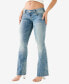Фото #3 товара Women's Joey Low Rise Big T Vintage-like Flare Jeans