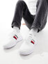 Tommy Hilfiger modern knitted stripe essential trainers in white