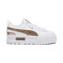 Фото #1 товара Puma Mayze Glam 39306802 Womens White Leather Lifestyle Sneakers Shoes