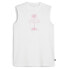 Фото #1 товара Puma Essentials Palm Resort Graphic Crew Neck Tank Top Womens White Casual Athl