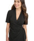 ფოტო #7 პროდუქტის Women's Side-Ruched Short-Sleeve Tulip-Hem Dress