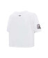 Фото #2 товара Women's White Cleveland Browns New Helmet Capsule Cropped T-shirt