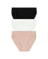 Women's Cabana Cotton Seamless High Cut Brief Underwear, 3-Pack G0321P3