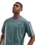 Pull&Bear boxy STWD embroidered t-shirt in washed green