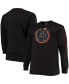 Фото #1 товара Men's Big and Tall Black Cincinnati Bengals Color Pop Long Sleeve T-shirt