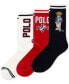 Women's 3-Pk. Preppy Polo Bear Sport Socks