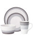 Посуда для сервировки стола Noritake Colorscapes Layers 4 Piece Coupe Place Setting Черный - фото #1