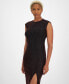 Фото #4 товара Women's Strong Shoulder Side-Slit Midi Dress, Created for Macy's