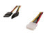 Фото #1 товара StarTech.com PYO2LP4SATA 1 ft. LP4 to 2 SATA Internal Power Splitter Cable