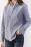 Zw collection contrast neck poplin shirt