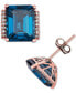 ფოტო #2 პროდუქტის Gemstone and Diamond Accent Stud Earrings in 14k Gold