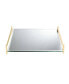 11.75" Square Mirror Tray with Handles
