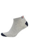 Erkek 3lü Pamuklu Patik Çorap T7241azns