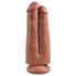 Фото #3 товара Страпон King Cock с двумя фаллосами и одним отверстием 7 дюймов коричневый
