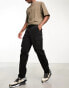 Bershka cargo trouser in black