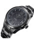 Фото #3 товара Men's Bond Diamond (1/10 ct.t.w.) Black Ion-Plated Stainless Steel Watch