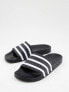 Фото #1 товара adidas Originals adilette sliders in black and white