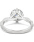 ფოტო #6 პროდუქტის Moissanite Twist Engagement Ring (2-1/3 ct. t.w. DEW) in 14k White Gold