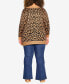 ფოტო #4 პროდუქტის Plus Size Longline Print Cardigan Sweater