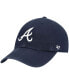 Фото #2 товара Boys Navy Atlanta Braves Team Logo Clean Up Adjustable Hat