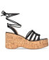 Фото #2 товара Women's Fallonn Strappy Lace Up Platform Wedge Sandals, Created for Macy's