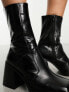 Фото #4 товара ASOS DESIGN Rover heeled leather boots in black