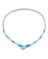 ფოტო #1 პროდუქტის Created Opal Greek Key Necklace in Sterling Silver