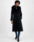 Фото #1 товара Women's Single-Breasted Faux-Fur-Collar Maxi Coat