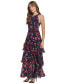 ფოტო #1 პროდუქტის Women's Floral-Print Tiered Maxi Dress