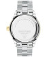 ფოტო #3 პროდუქტის Men's Heritage Two-Tone Stainless Steel Bracelet Watch 43mm