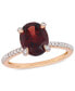 Garnet (3 ct.t.w.) and Diamond (1/10 ct.t.w.) Ring in 10k Rose Gold