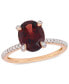 ფოტო #1 პროდუქტის Garnet (3 ct.t.w.) and Diamond (1/10 ct.t.w.) Ring in 10k Rose Gold