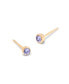 ფოტო #5 პროდუქტის Natural Stones 14K Gold-Plated Vermeil Sage Birthstone Earrings