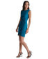 Women's Sleeveless Drape-Front Sleeveless Sheath Dress