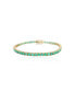 Фото #1 товара Emerald Tennis Bracelet 14K Gold