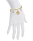 ფოტო #3 პროდუქტის White Enamel Cubic Zirconia and Crystal Star Moon Charm Bracelet