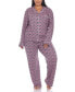 Фото #2 товара Пижама White Mark Heart Print Pajama