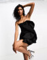 Фото #1 товара Bardot ruffle mini dress in black