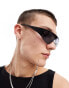 Фото #4 товара ASOS DESIGN wrap sunglasses in black