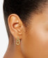 ფოტო #2 პროდუქტის Textured Circle Doorknocker Drop Earrings in 10k Gold