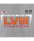 Фото #2 товара Men's Heather Gray Kansas City Chiefs Super Bowl LVIII Champions Counting Point Score Big and Tall T-shirt