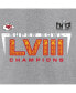 Men's Heather Gray Kansas City Chiefs Super Bowl LVIII Champions Counting Point Score Big and Tall T-shirt Серый, 2xB - фото #2